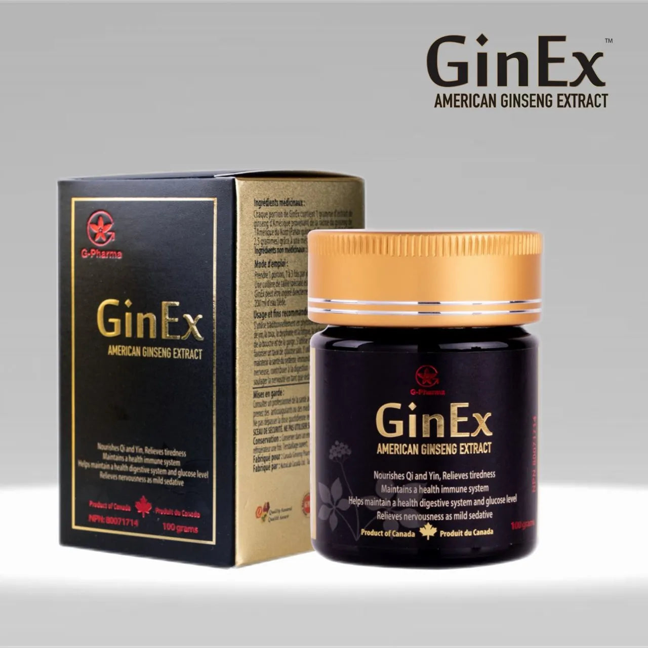 GinEx® 西洋蔘黑膏滋 (純膏劑-100g)x2瓶