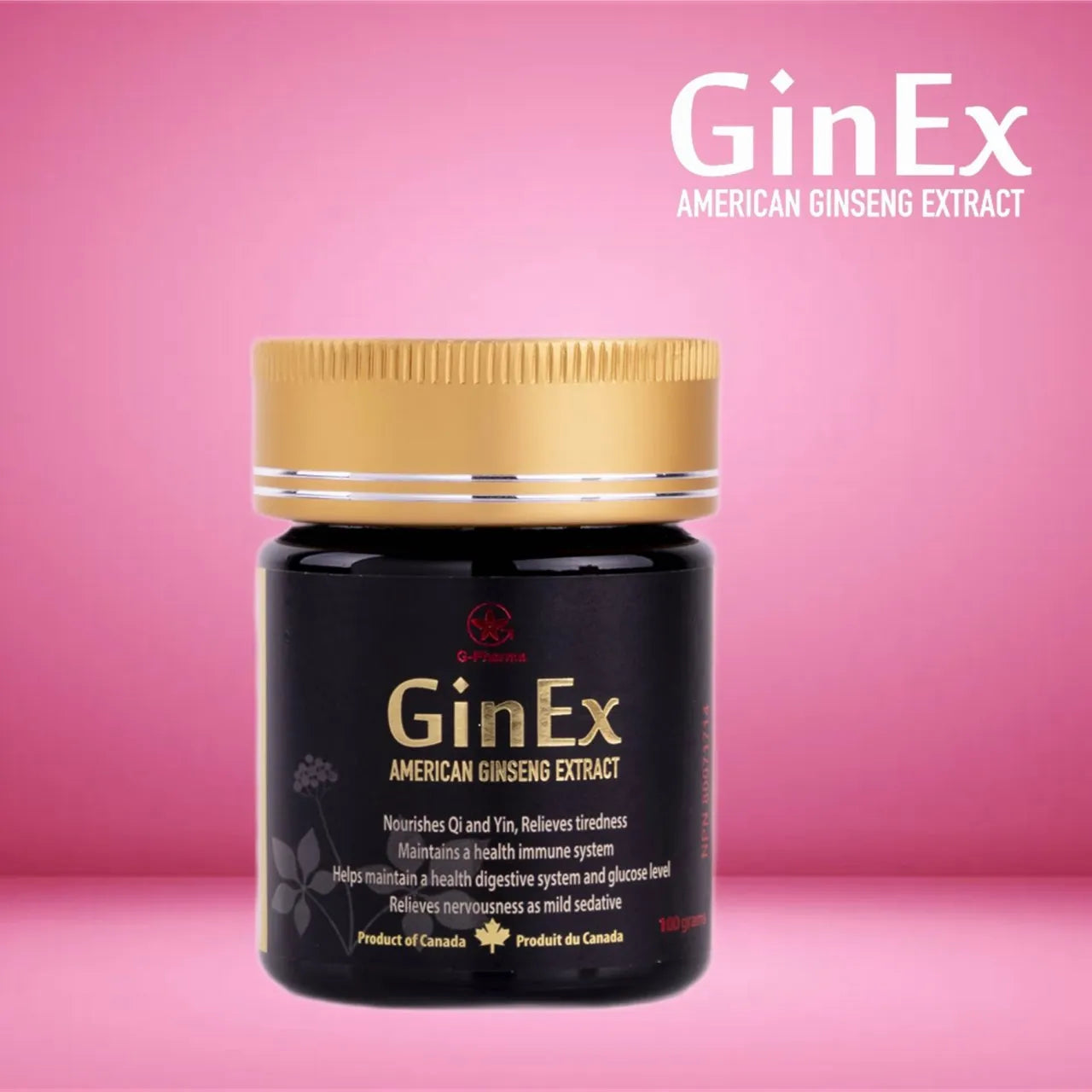 GinEx® 西洋蔘黑膏滋 (純膏劑-100g)x2瓶