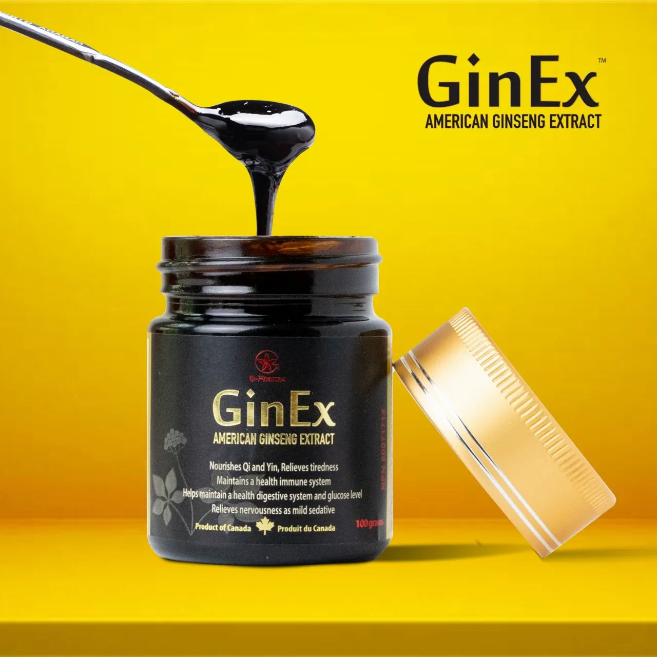 GinEx® 西洋蔘黑膏滋 (純膏劑-100g)x2瓶